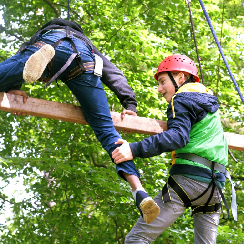 Klettern im Wald